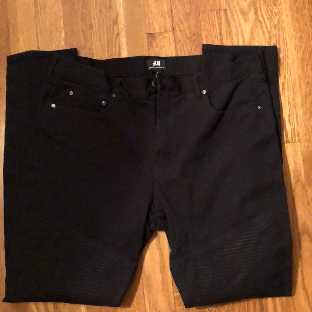 H&M skinny fit black pants new